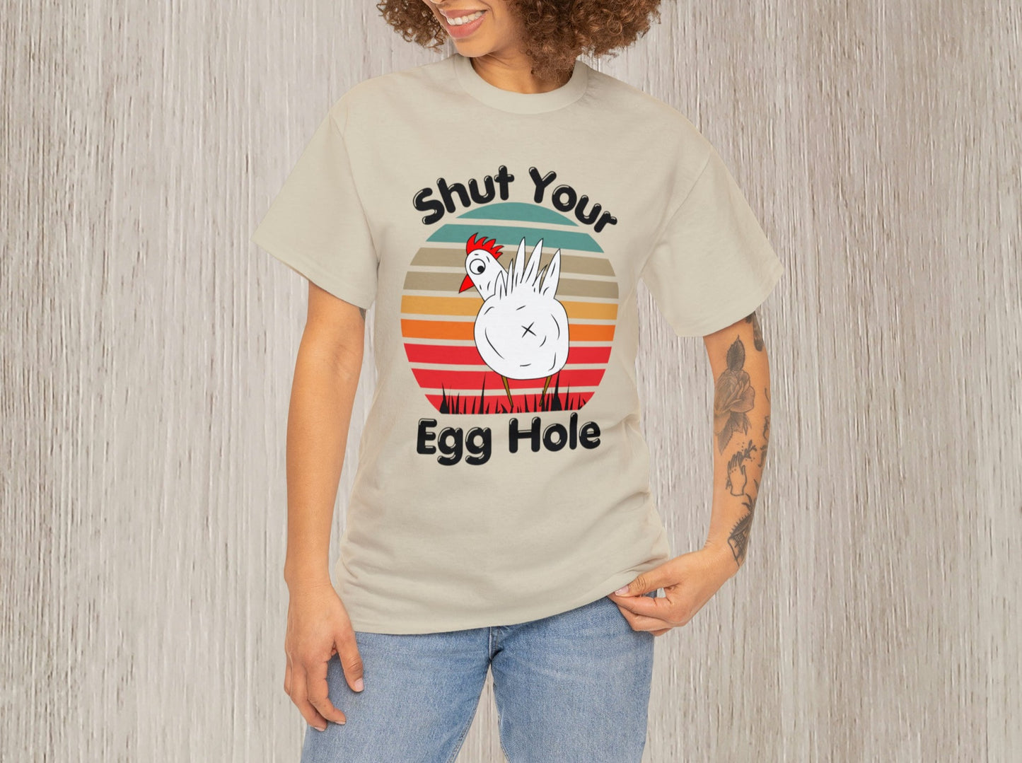 Funny Women T Shirt Gift | Shut Your Egg Hole | Gift T Shirt For Women | Funny Gym Shirt | Funny Chicken Shirt | Funny Mom Tee Shirt