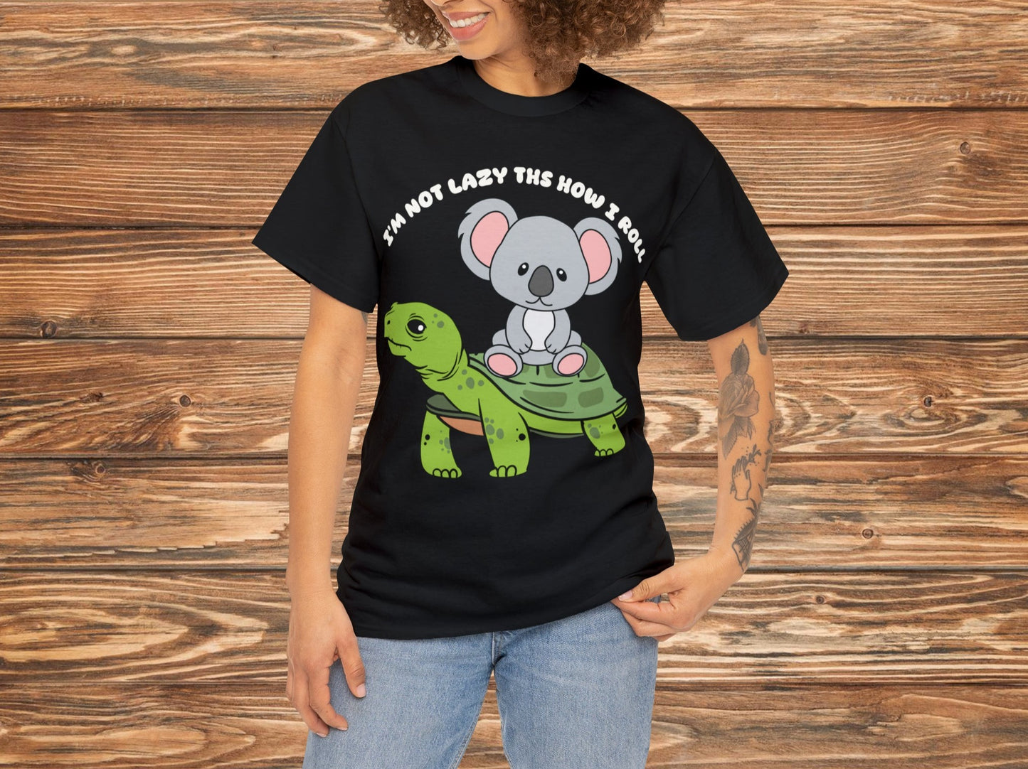 I'm Not Lazy Ths How I Roll Shirt | Turtle Lover | Animal Lover | Cute Tee | Fun Clothing | Nature Lover | Inspirational Gift | Xmas Apparel