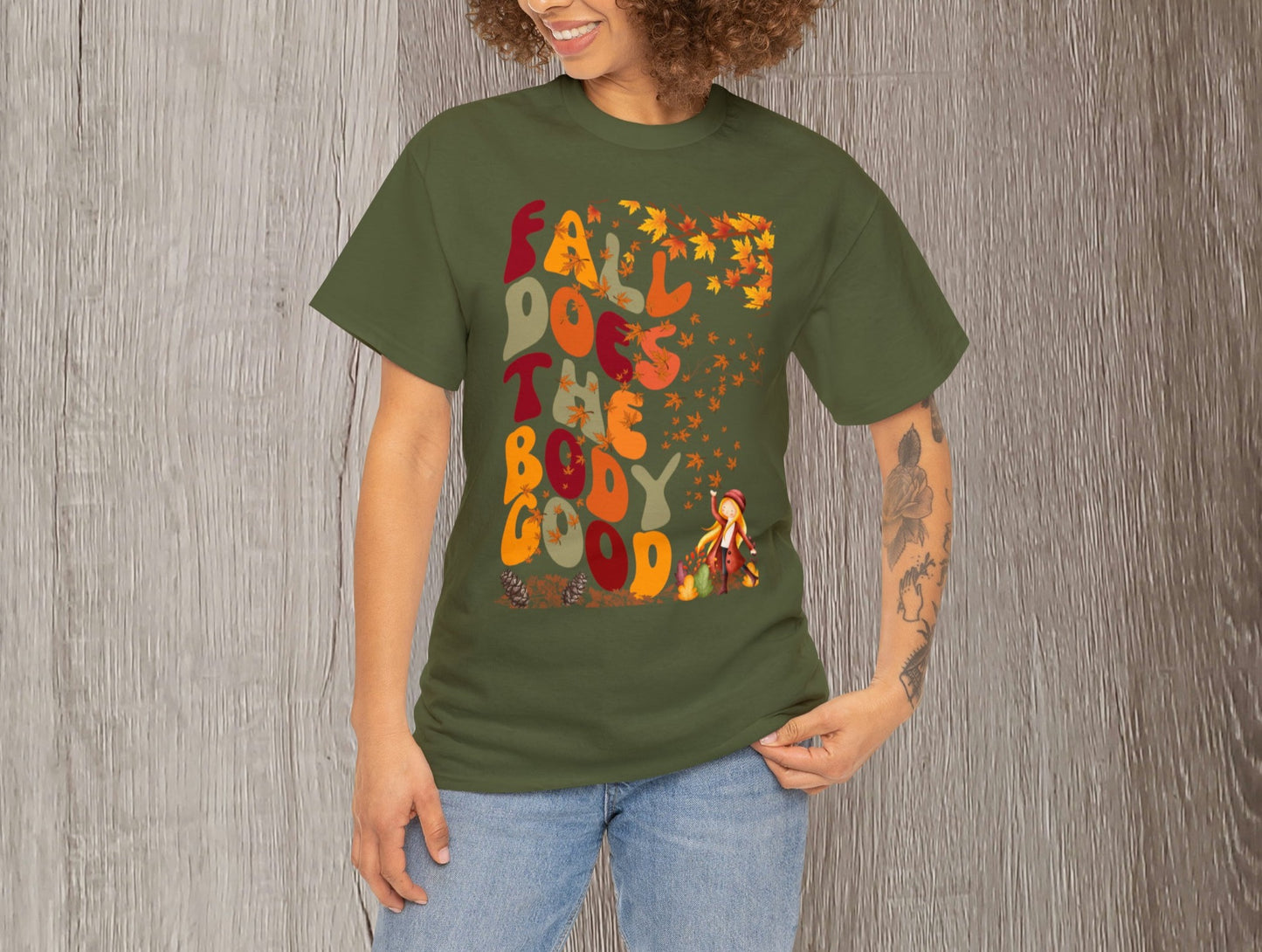 Fall T-Shirt | Fall Does The Body Good Shirt | Autumn Season Shirt | Teacher Shirt | Cute T-Shirt | Mom Gift | Vintage Shirt | Holiday Gift