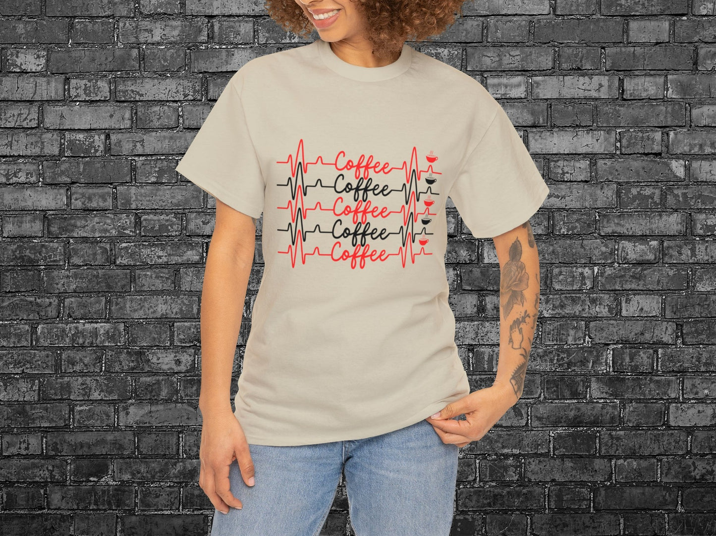 Coffee Lover, Coffee Graphic Tee, Coffee Shirts for Women, Teacher Gift Coffee Shirt, Coffee Drinker Tee, Mom Shirt, Unisex Heavy Cotton Tee