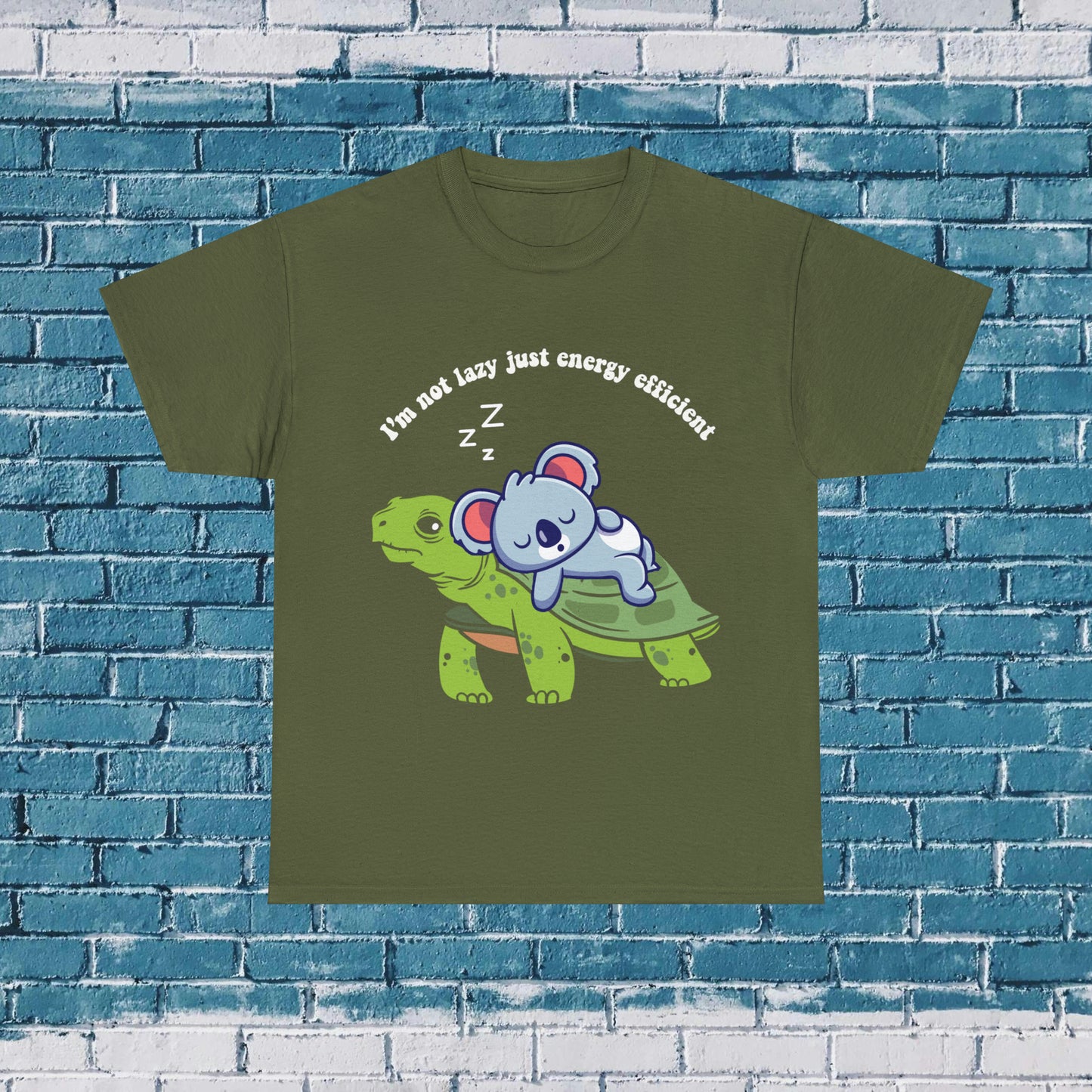 I'm Not Lazy Just Efficient Shirt | Turtle Lover | Animal Lover | Cute Tee | Fun Clothing | Nature Lover | Inspirational Gift | Apparel