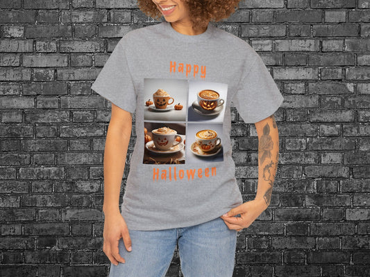 Happy Halloween T-Shirt, Seasonal Tee, Holiday Tee, Coffee Tee, Novelty Shirt, Family Gifts