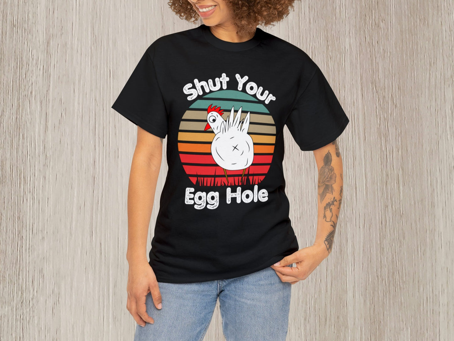 Funny Women T Shirt Gift | Shut Your Egg Hole | Gift T Shirt For Women | Funny Gym Shirt | Funny Chicken Shirt | Funny Mom Tee Shirt