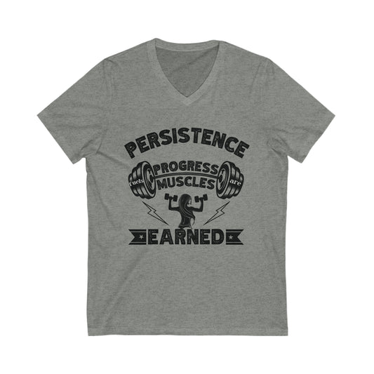 GYM Activewear | Persistence Progress Fuels | Weightlifter | Men Apparel | Exercise Shirt | Inspirational Fitness | Muscle Shirt | Xmas Gift