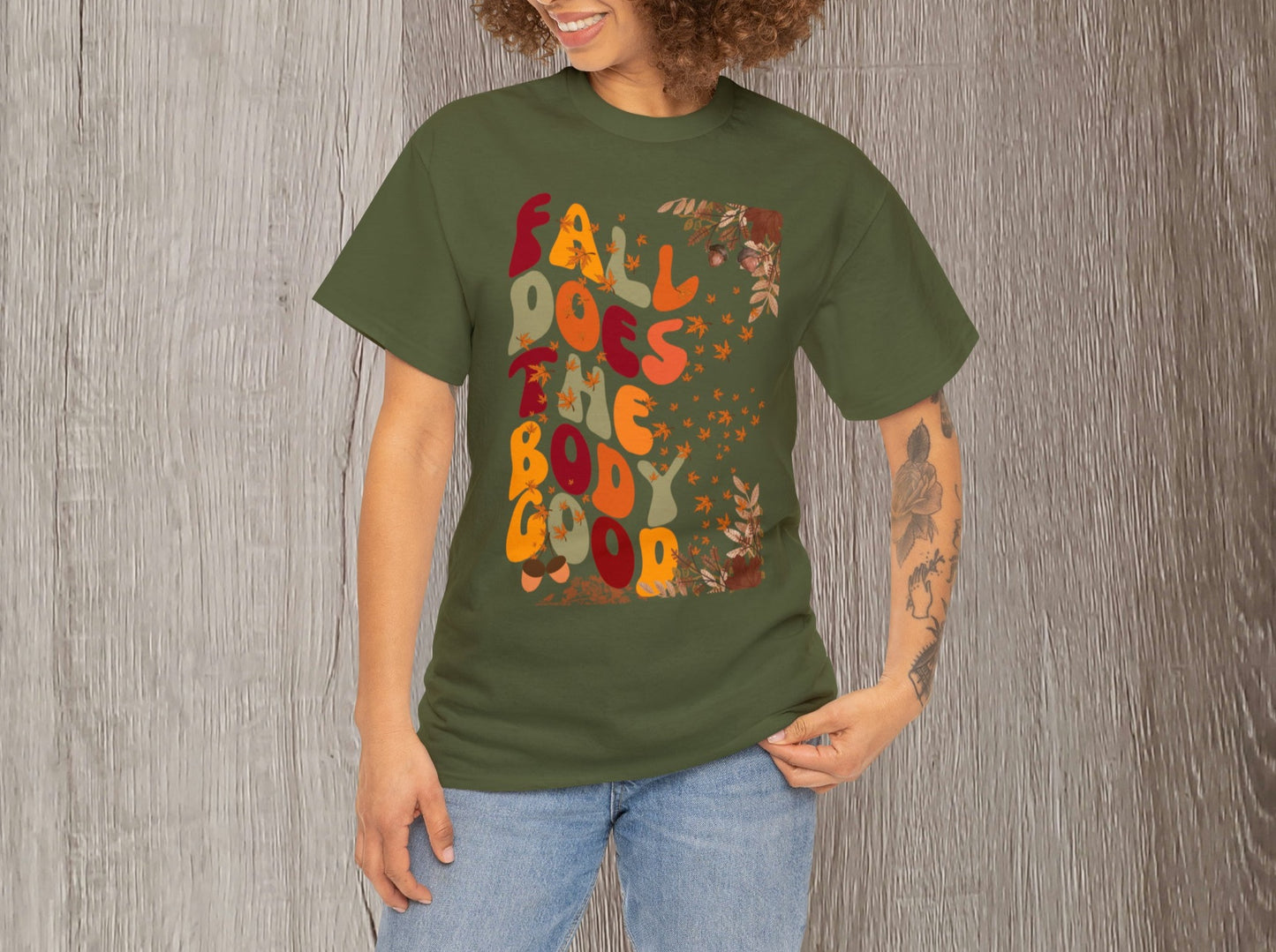 Fall T-Shirt | Fall Does The Body Good Shirt | Autumn Season Shirt | Teacher Shirt | Cute T-Shirt | Mom Gift | Vintage Shirt | Holiday Gift