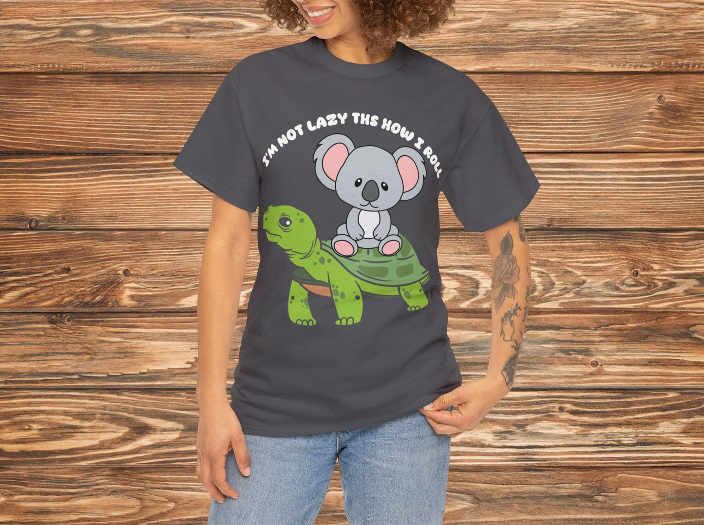 I'm Not Lazy Ths How I Roll Shirt | Turtle Lover | Animal Lover | Cute Tee | Fun Clothing | Nature Lover | Inspirational Gift | Xmas Apparel