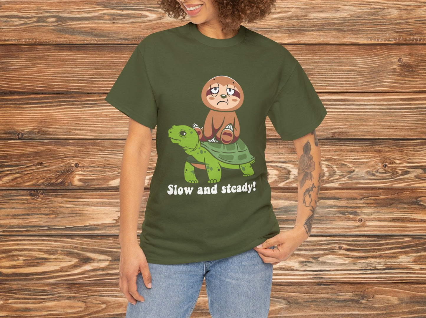 Slow and Steady Shirt | Turtle Lover | Animal Lover | Cute Animal Tee | Fun Clothing | Nature Lover | Inspirational Gift | Turtle Apparel