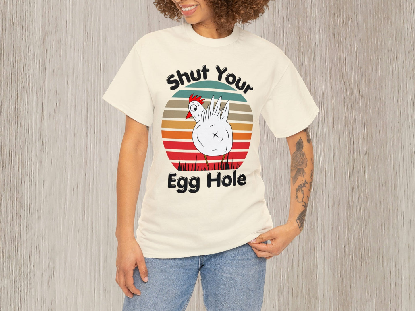 Funny Women T Shirt Gift | Shut Your Egg Hole | Gift T Shirt For Women | Funny Gym Shirt | Funny Chicken Shirt | Funny Mom Tee Shirt