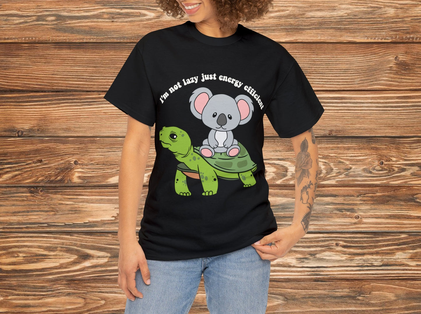 I'm Not Lazy Just Efficient Shirt | Turtle Lover | Animal Lover | Cute Tee | Fun Clothing | Nature Lover | Inspirational Gift | Apparel