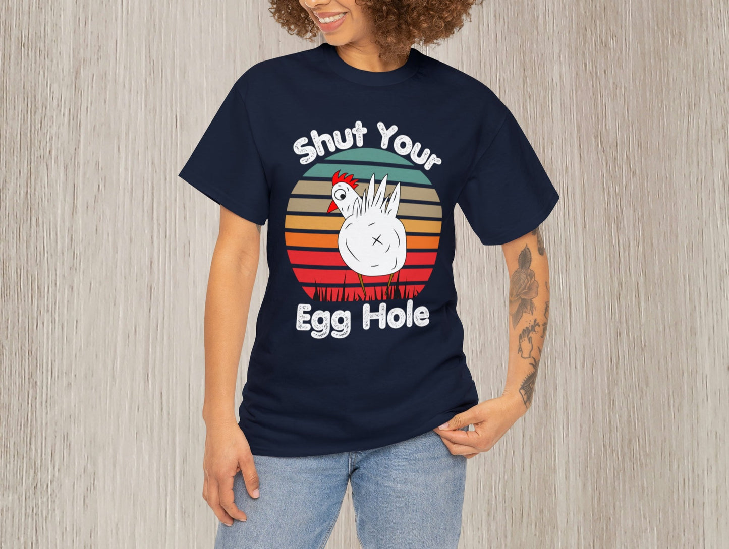 Funny Women T Shirt Gift | Shut Your Egg Hole | Gift T Shirt For Women | Funny Gym Shirt | Funny Chicken Shirt | Funny Mom Tee Shirt