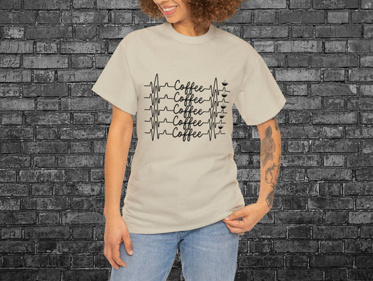 Coffee Lover, Coffee Graphic Tee, Coffee Shirts for Women, Teacher Gift Coffee Shirt, Coffee Drinker Tee, Mom Shirt, Unisex Heavy Cotton Tee