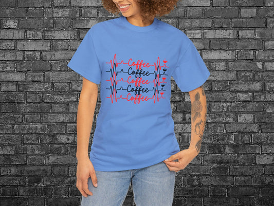 Coffee Lover, Coffee Graphic Tee, Coffee Shirts for Women, Teacher Gift Coffee Shirt, Coffee Drinker Tee, Mom Shirt, Unisex Heavy Cotton Tee