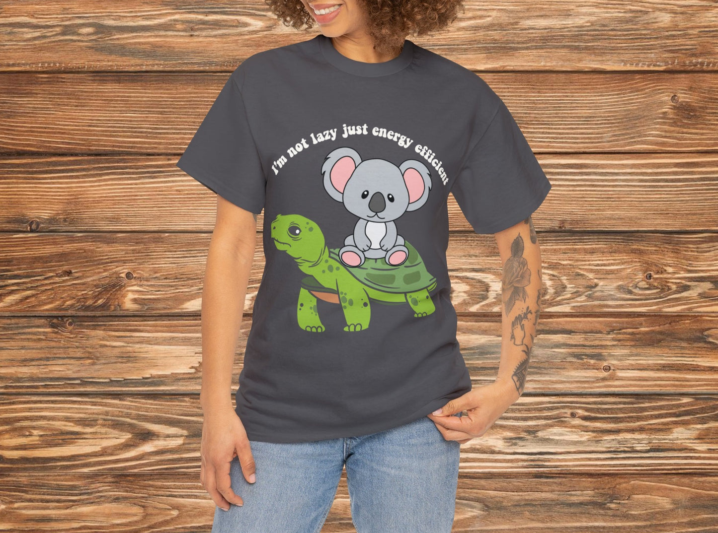 I'm Not Lazy Just Efficient Shirt | Turtle Lover | Animal Lover | Cute Tee | Fun Clothing | Nature Lover | Inspirational Gift | Apparel