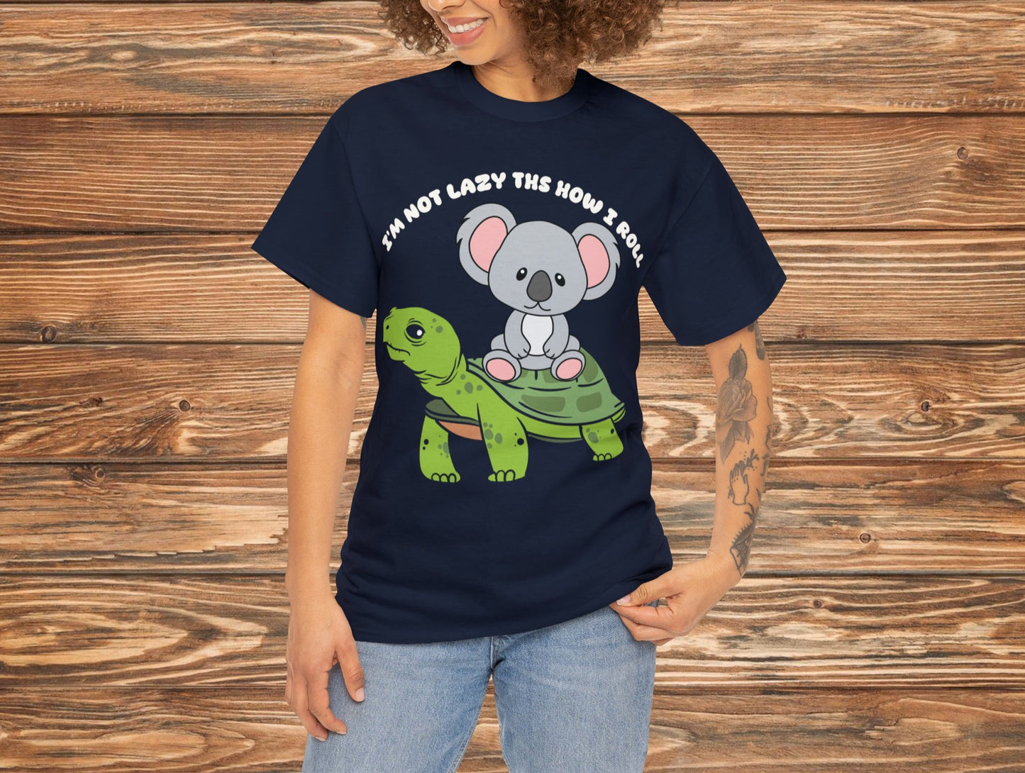 I'm Not Lazy Ths How I Roll Shirt | Turtle Lover | Animal Lover | Cute Tee | Fun Clothing | Nature Lover | Inspirational Gift | Xmas Apparel