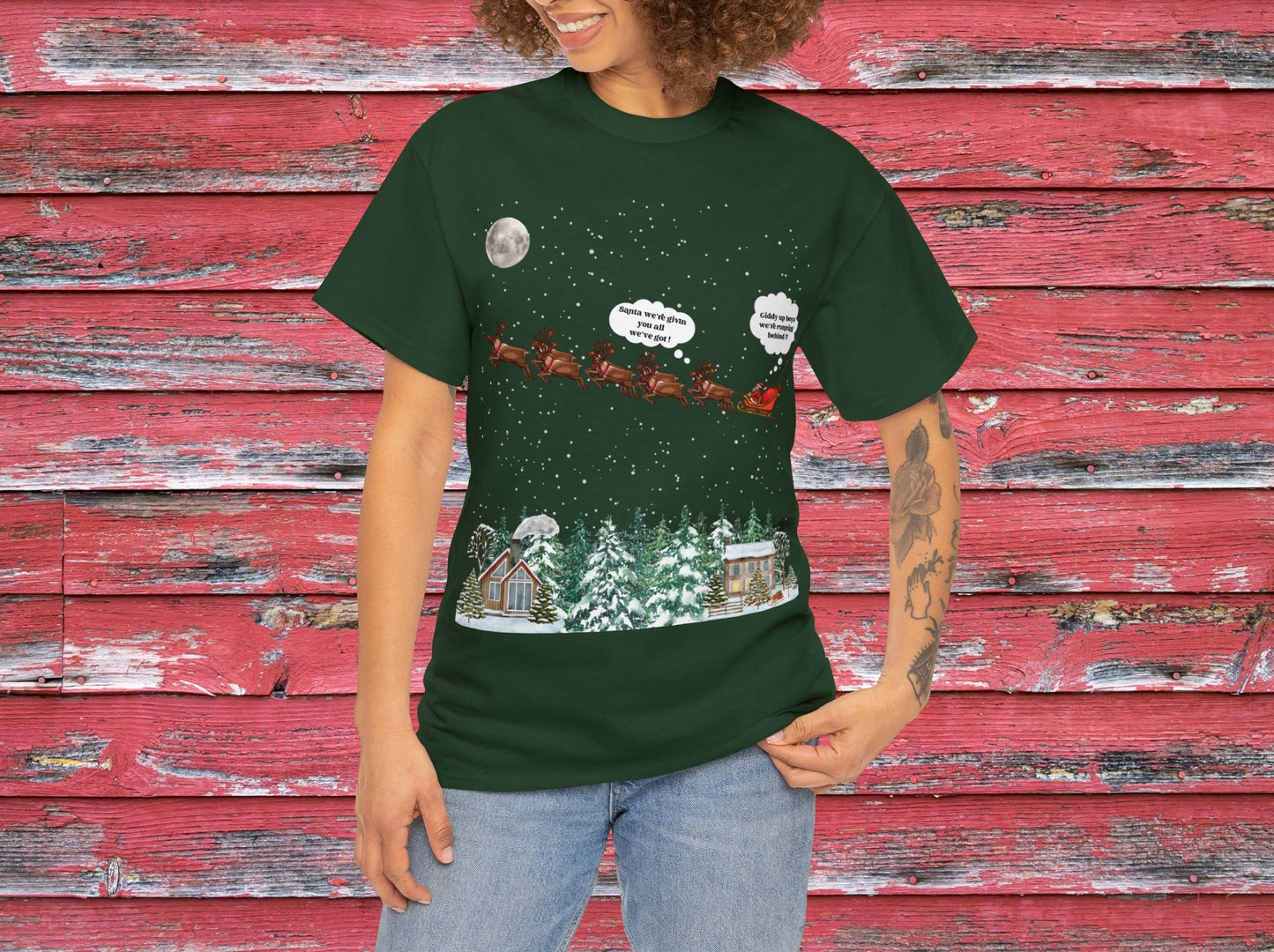 Christmas Santa Shirt | Santa Claus Sleigh Shirt | Seasonal T-Shirt | Funny Santa Claus Shirt | Cute Xmas T-Shirt | Christmas Apparel Gift