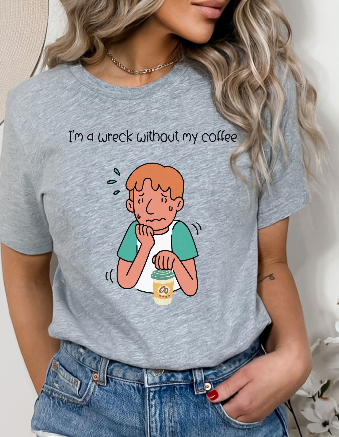 Coffee T-Shirt | I'm a Wreck Without My Coffee Shirt | Coffee Lover Tee Shirt | Funny Shirt | Cute T-Shirt | Dad Gift | Christmas Gift |