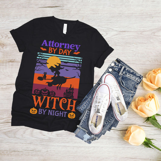 Halloween Attorney By Day Witch By Night Shirt | Lawyer Halloween T-Shirt | Fall Shirt for Women | Halloween Party | Spooky Trick or Treat